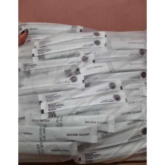 

(SNI) brown sugar stik/gula merah stik ber BPOM iso 250pcs untuk hotel cafe Nugi