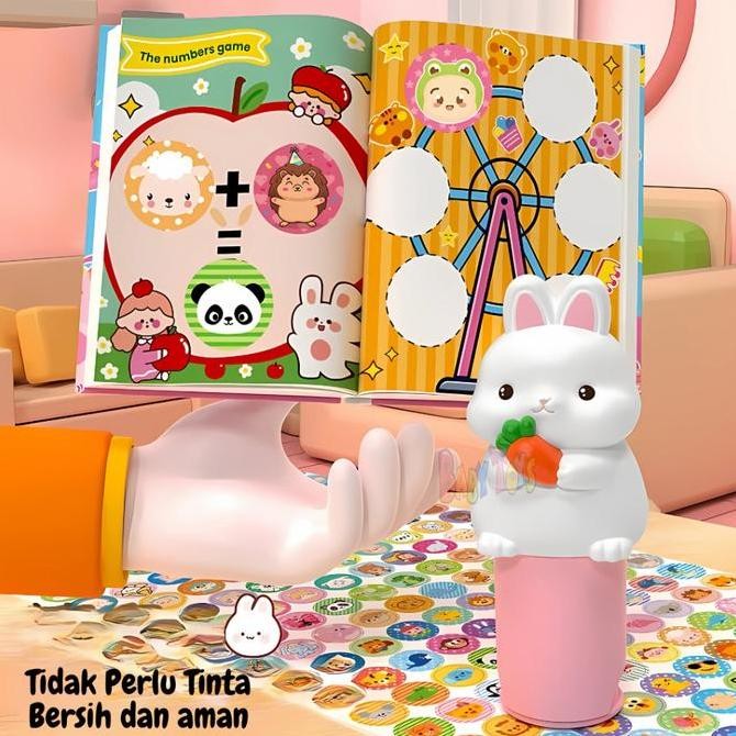 

Babytoys Mainan Anak Stempel Stiker Kartun Stempel Sticker Magic Stamp Karakter Edukatif Tanpa Baterai Kid Toys