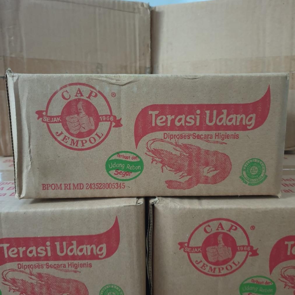 

[Dus] Terasi Udang Merk Jempol Isi/Dus 16 Pak X 2 Renceng X 10 Pcs/360 Pcs Nugi