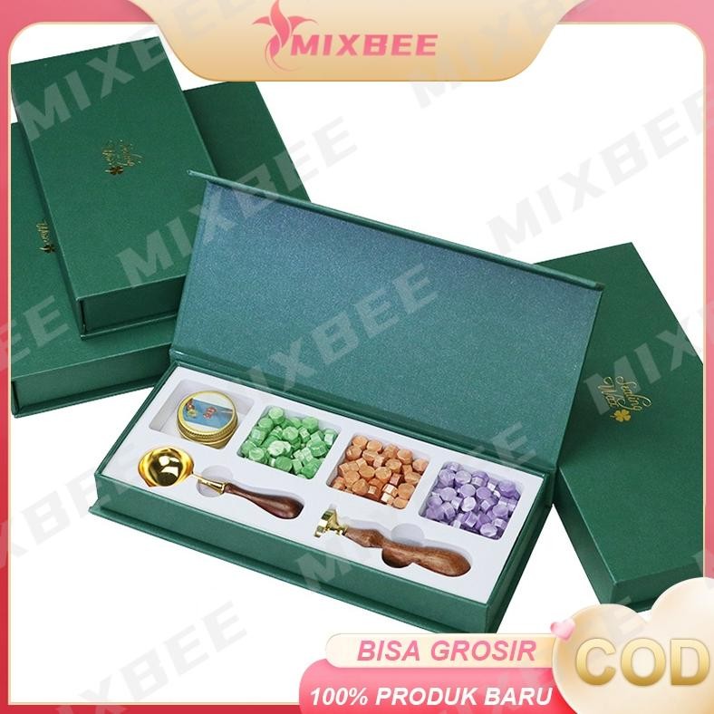 

1 Set Stempel Retro Seal Wax Beads Set Handle DIY Wax Beads Scrapbook Stempel Sealing Lilin Segel Wax Stempel Undangan Stempel Pernikahan RB3