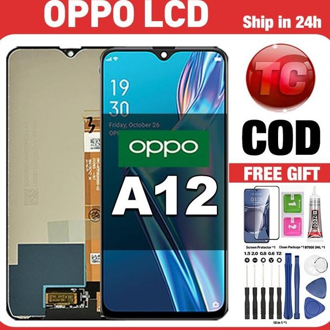 Original Lcd OPPO A12 fullset ori asli Layar hp touchscreen Sentuh Versi Tinggi COD