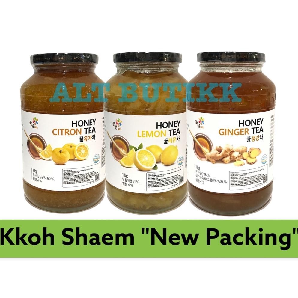 

READY STOCK KKOH SHAEM 1 Kg HONEY CITRON / GINGER / LEMON TEA - MADE IN KOREA "NEW PACKAGING
