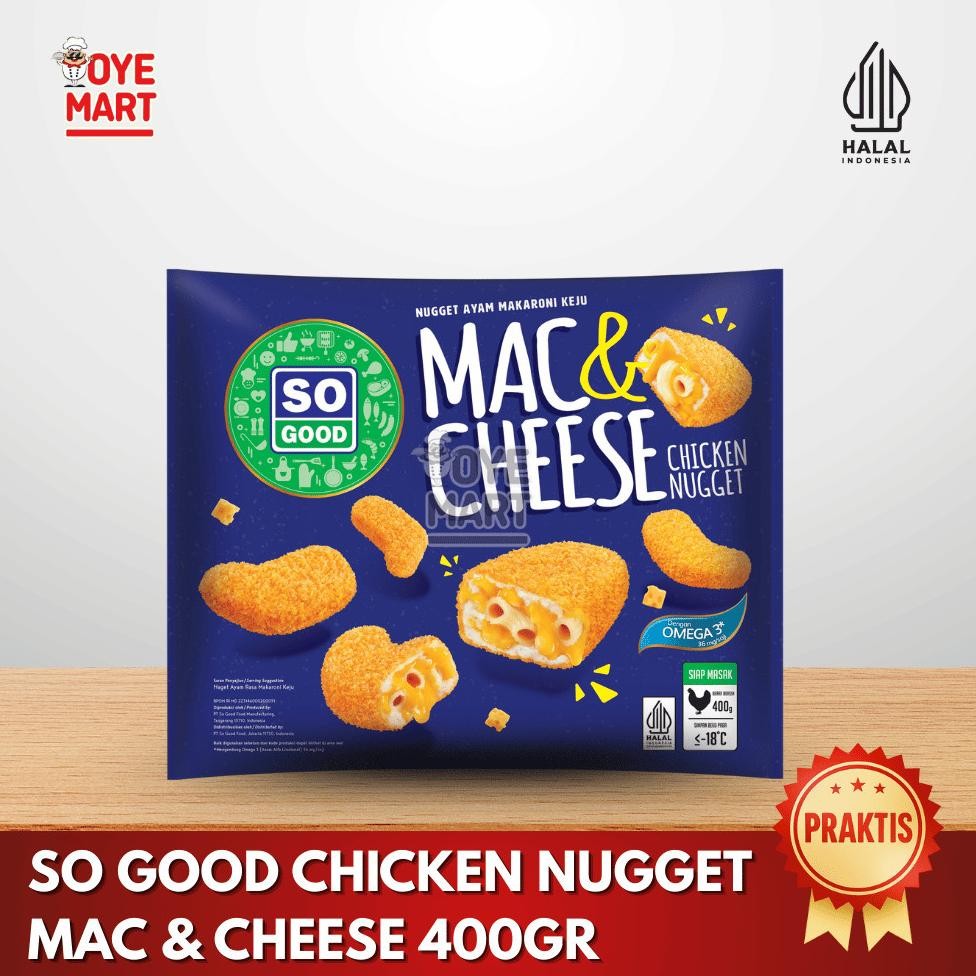 

So Good Chicken Nugget Mac & Cheese 400gr / Nugget Makroni Keju Nugi