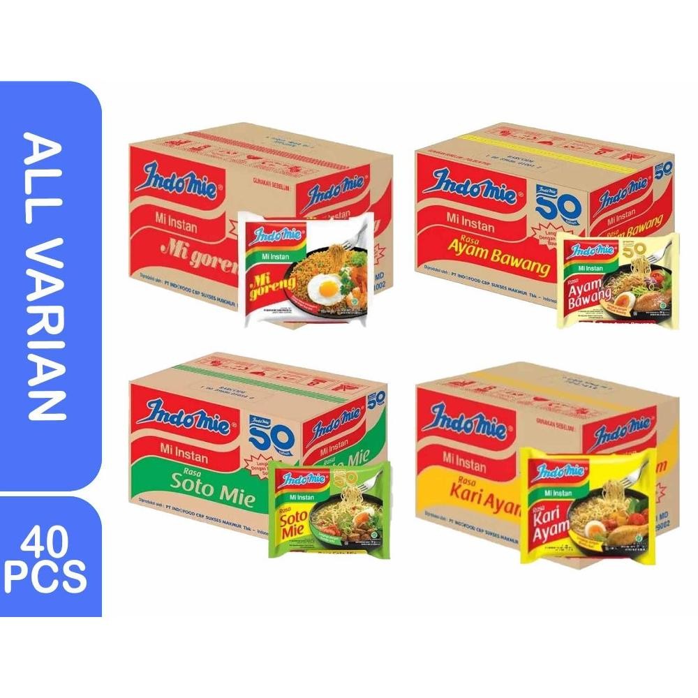 

Indomie Goreng, Ayam Bawang, Soto, Kari Ayam 1 Dus (Isi 40Pcs) Nugi