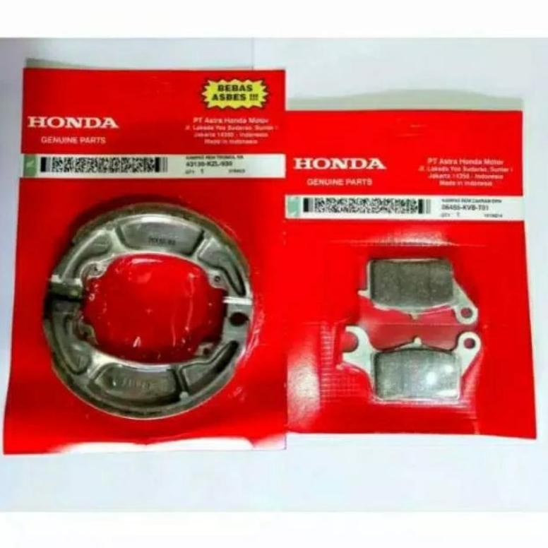 Original Kampas Rem Depan Belakang Paket Kampas Rem Honda Beat Vario 110 125 Techno Scoopy Esp Beat 