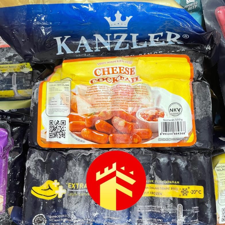 

Kanzler Sosis Ayam Keju Cheese Cocktail 500 Gr Nugi
