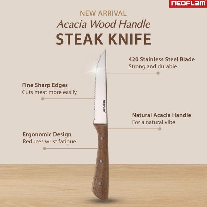 Neoflam Acacia Pisau Steak Knife