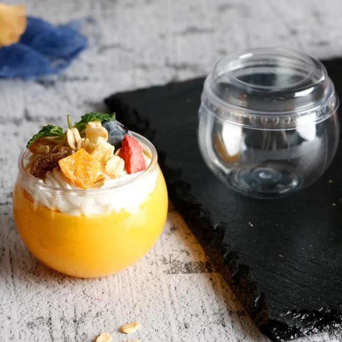 Cup pudding bulat 185ML isi 5