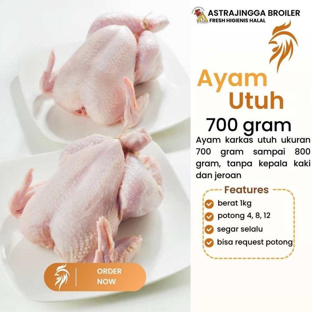 

Ayam karkas broiler utuh 0,7 - 0,8 kg astrajingga broiler Nugi