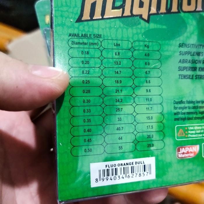 Senar Pancing Duraflex Aligator 150 Meter 018 Sampai 045