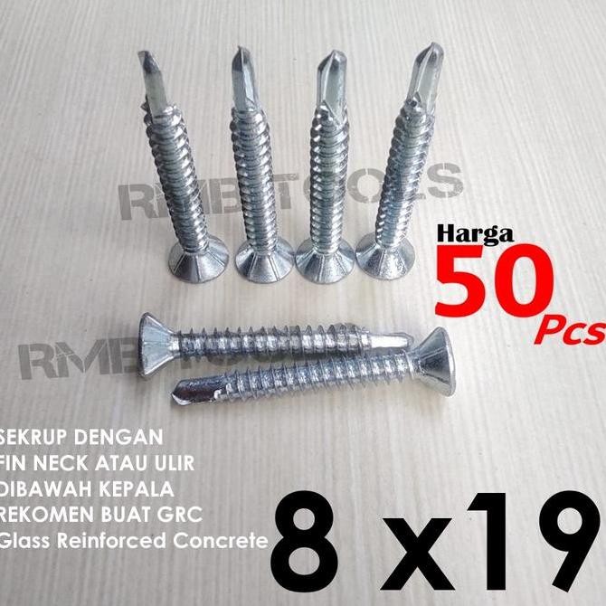 Sekrup SDS FH GRC 8x19 / Skrup Kalsiboard Lisplang Conwood Calci #8 ASLI