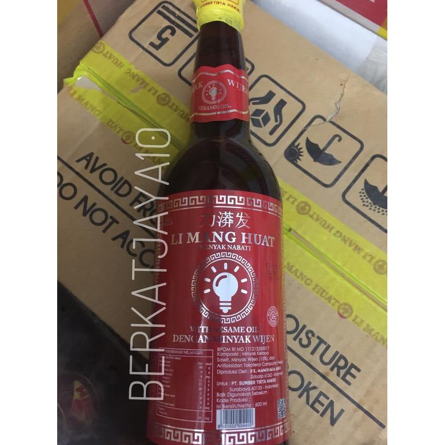 

Li Mang Huat Minyak Nabati + Minyak Wijen 600Ml - Sesame Oil Halal Diskon!