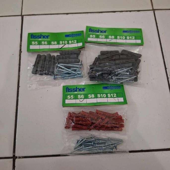 Viser tembok plus sekrup / baut dinding tembok 1 bungkus PREMIUM