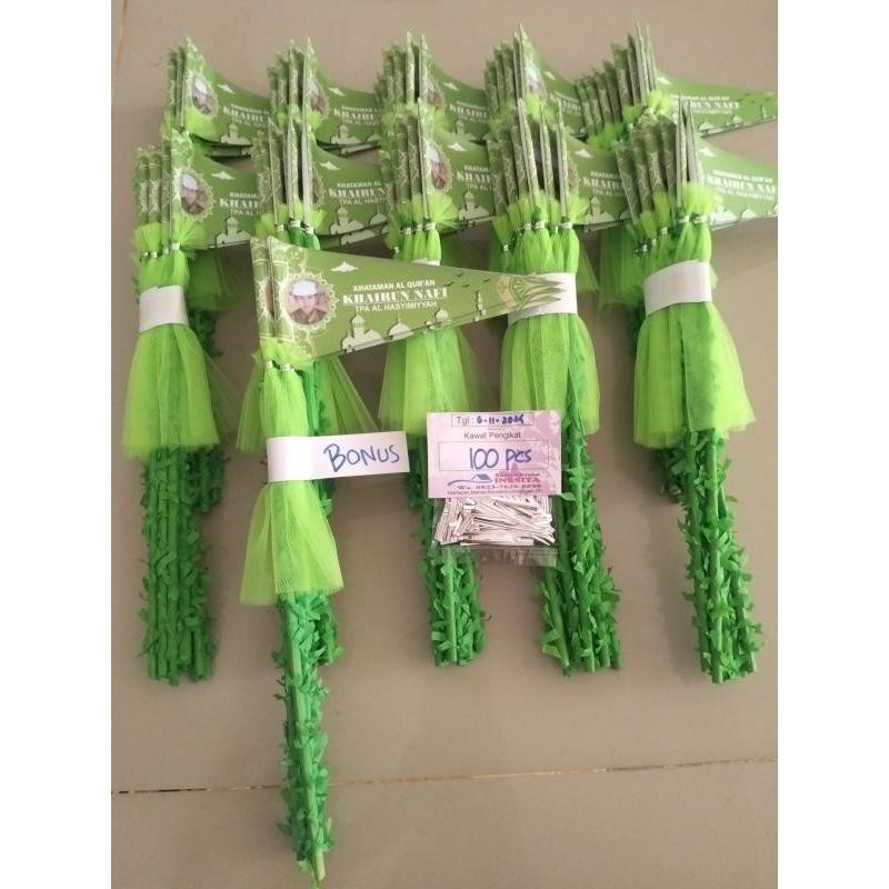 Kkim Promo Bendera+Tile Bambu Tebal Aqiqah Unik