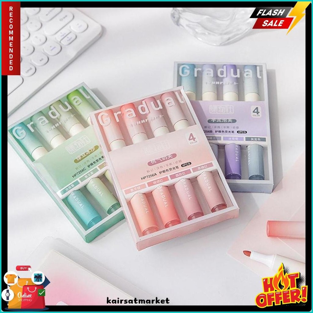 

Bobastore Highlighter Pastel Penanda Teks Set 4In1 Alat Tulis Sekolah / Spidol Pen Marker Warna Gradasi Painting Multifungsi / Textliner Stasionary Import S107 Terlengkap Dan Termurah