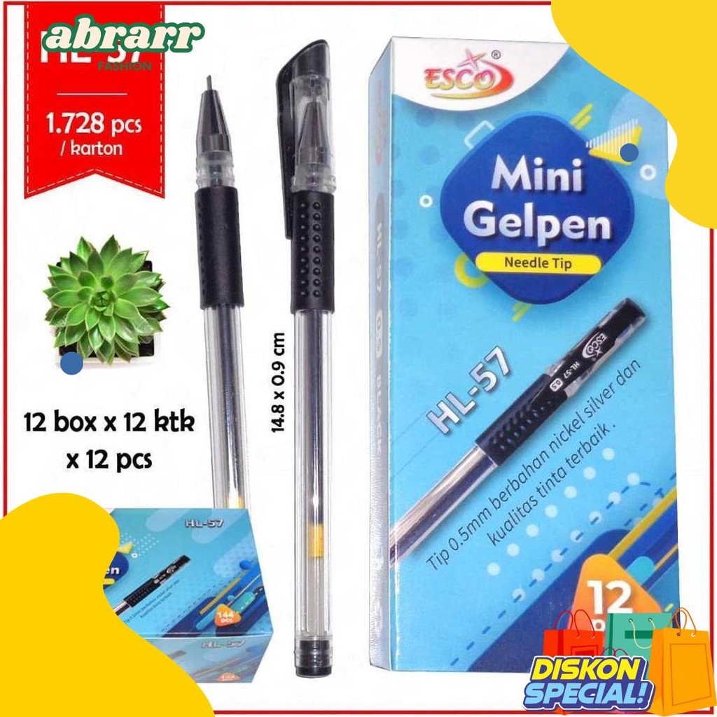

Promo (12Pcs) Pulpen Gel Hitam Oni-X H802 / Gelpen Hitam 0.5Mm / Bayar Di Rumah / Duta Gemilang Diskon