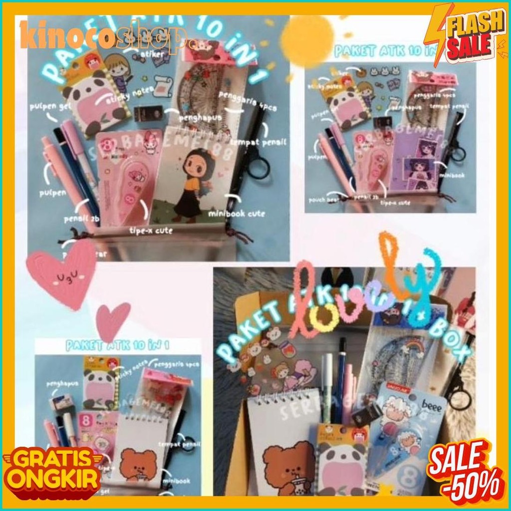 

Serbagemes88 - Set Alat Tulis 10 In 1 Lengkap / Stationery Untuk Hadiah / Hampers Kado Gift Untuk Lebaran / Hampers Wisuda Dan Ulang Tahun / Alat Tulis Paket / Alat Tulis Murah / Paket Anak Unik Dan Bermanfaat / Box Kado Perempuan Laki Laki / Buku Tulis
