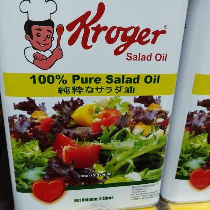 

Salad Oil Kroger 3L - Minyak Sayur Import Grab/Gojek Ready Diskon!