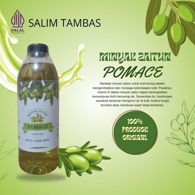 

Minyak Zaitun Pomace 1 Liter - Olive Oil Kualitas Ekonomis Diskon!