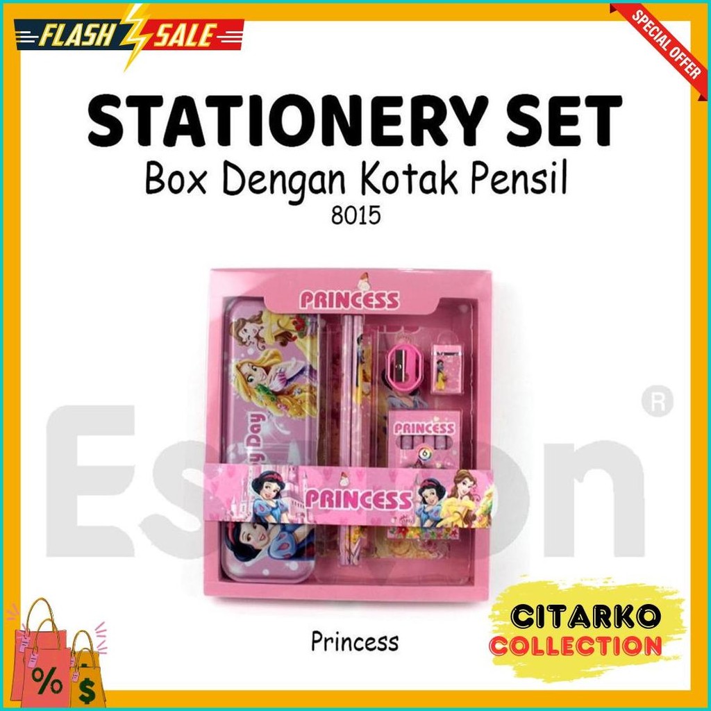 

Stationary Set 7In1 Karakter 8015 / Paket Alat Tulis Set + Crayon Diskon