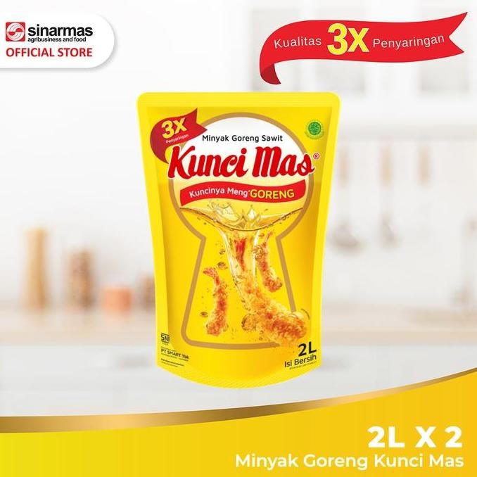 

Kunci Mas Minyak Goreng Pouch 2L Twinpack | Anti Ciprat Diskon!