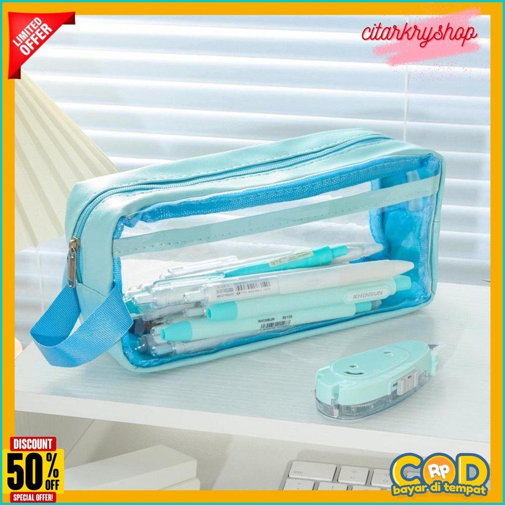 

Sg9 - Kotak Pensil Transparan Tempat Pensil Alat Tulis Aesthetic Tempat Pensil Polos Terlaris! Produk Ini Banyak Dicari