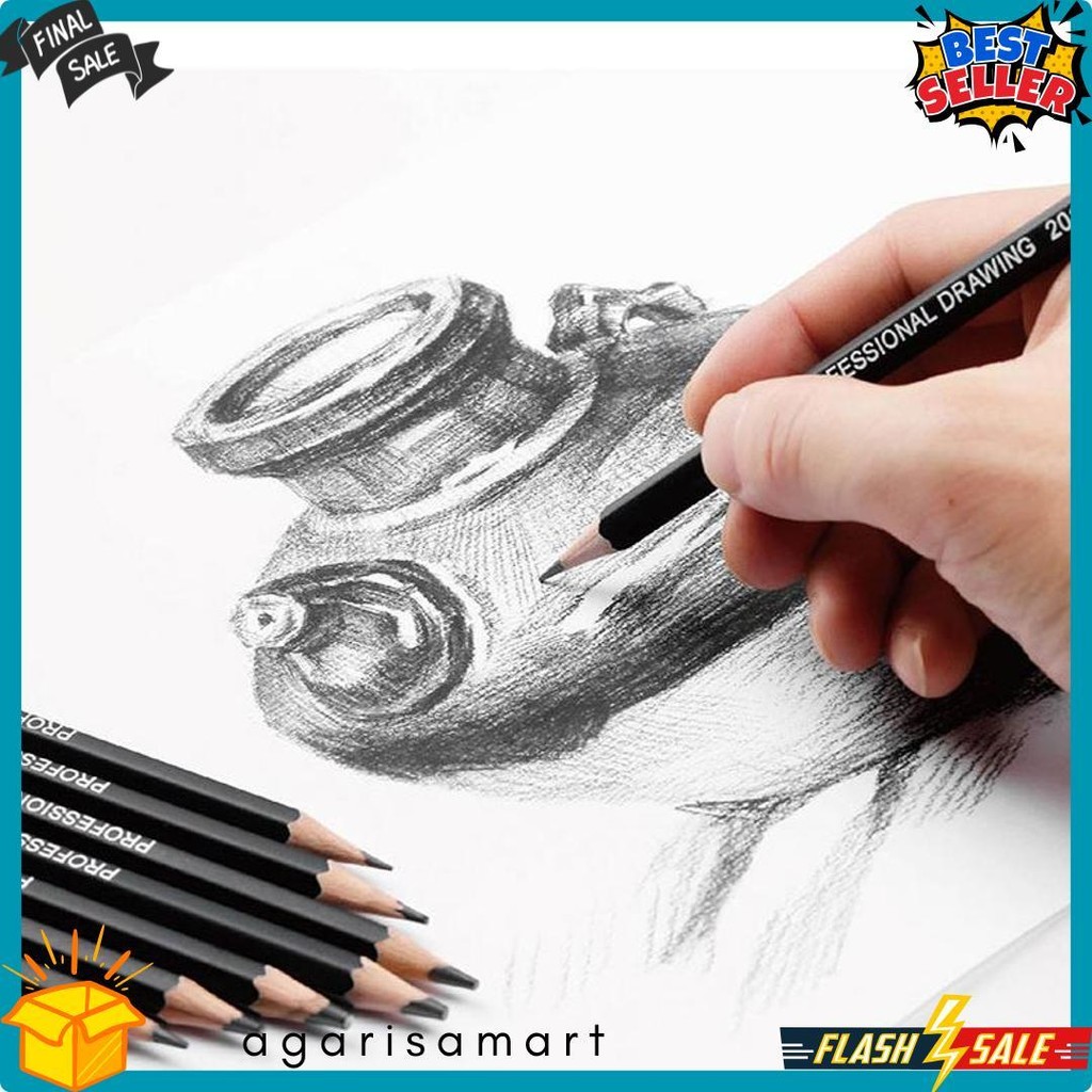 

Pensil Drawing Bahan Charcoal Pensil Sketsa 1 Set 2H - 8B Pensil Khusus Sketsa Set Lengkap 12 Pcs Diskon