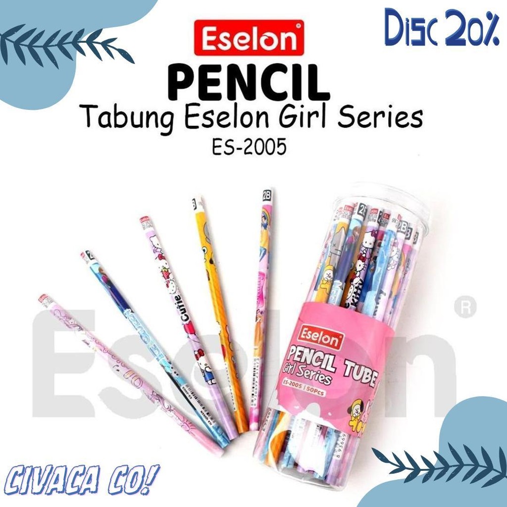 

50Pcs Pensil Karakter Eselon / 1 Tabung Pensil 2B Karakter Flash Sale! Diskon Hingga 70%