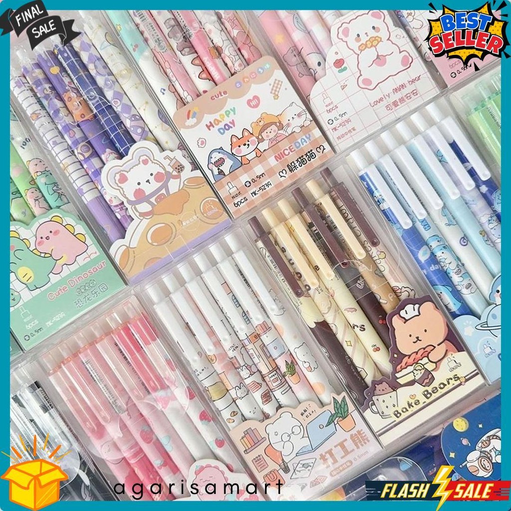

Winzige 6Pcs Pulpen Gel Set Pena Pen Lucu 0.5Mm Pulpen Aesthetic Gel Pen Pulpen 1 Pack Mekanik Pulpen Tinta Hitam Alat Tulis Stationery Bulpen Bolpen Terlengkap Dan Termurah