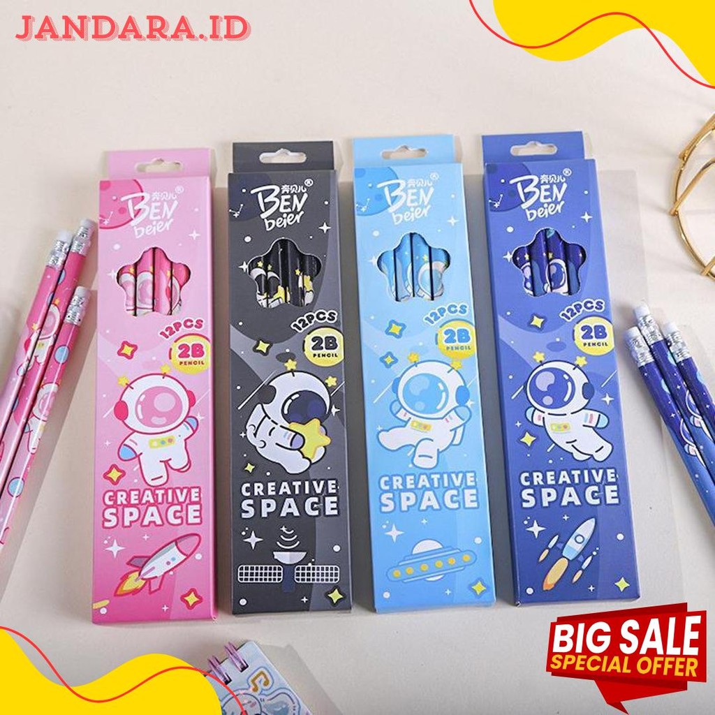 

Pensil 2B Motif Lucu / 12 Pcs Pensil Motif Astronot Capybara Dan Warna / 1 Lusin Pensil Motif Diskon