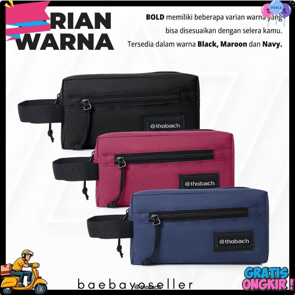 

Thobach-Pencil Case Atk Bold Kotak Pencil Sekolah Kuliah Kantor Kerja Diskon