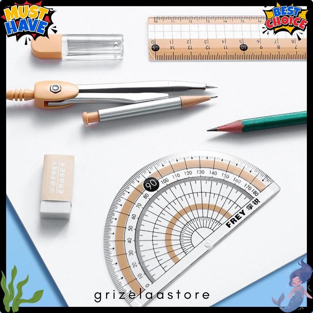 

[Cod] 1 Set 7 Pcs Set Penggaris Set Kompas /Set Matematika /Jangka Set /Compass Set Sekolah Premium Ruler Hadiah Siswa Kotak Besi Diskon