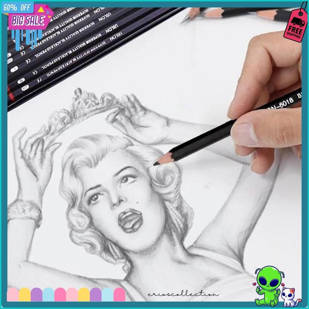 

12Pcs 2H-8B-Pensil Sketsa/Pensil Sketsa 1 Set/Pensil Menggambar/Set Pensil Sketsa/Pensil Khusus Menggambar Diskon