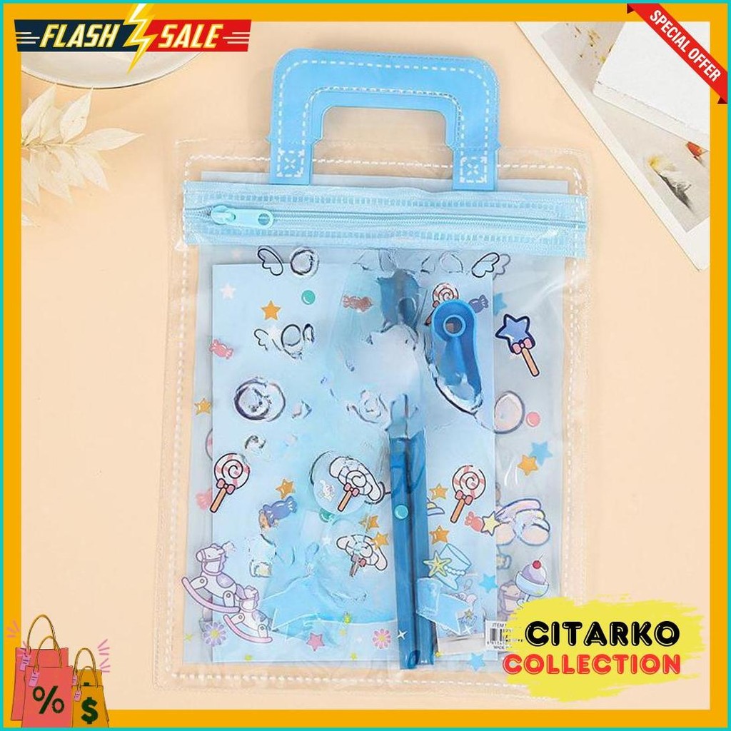 

Alat Tulis Satu Set 6 In 1 Stationary Sekolah Karakter Kartun Murah Lucu Pouch Hadiah Anak - Se0351 Diskon Setengah Harga