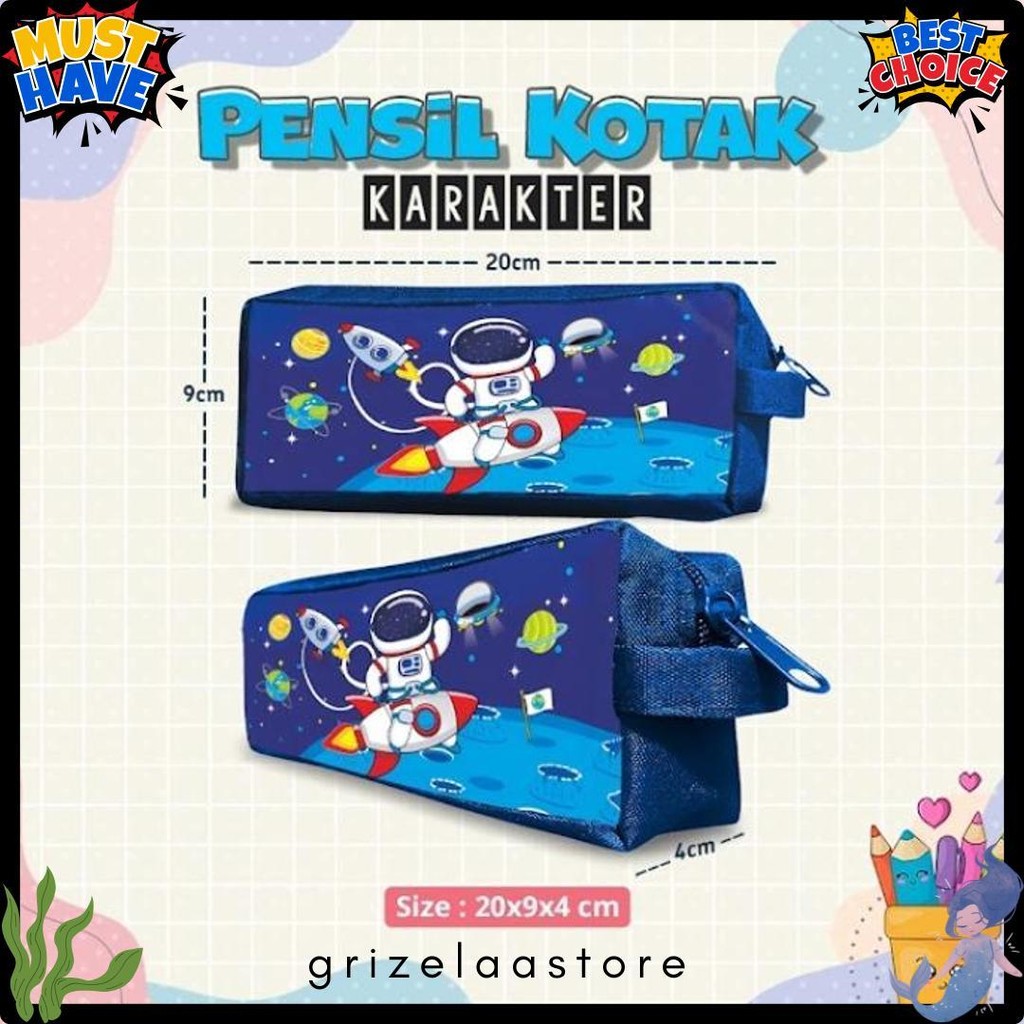 

Tempat Pensil Kotak Panjang Astronot Bahan Kanvas Diskon