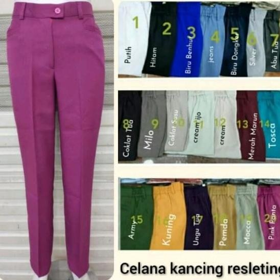 Celana Wanita Resleting - Celana Formal - Celana Kantor Resleting