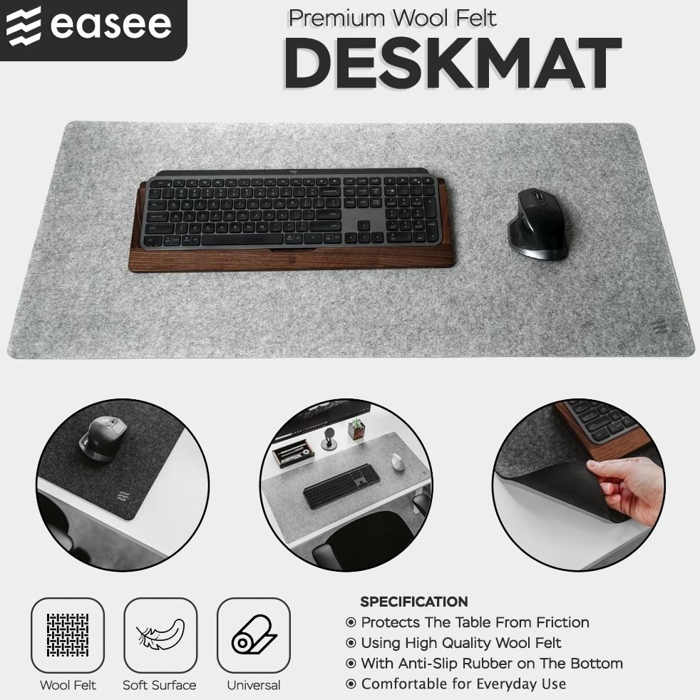 Terlaris Easee Premium Wool Felt Deskmat / Large Deskpad / Mousepad Felt