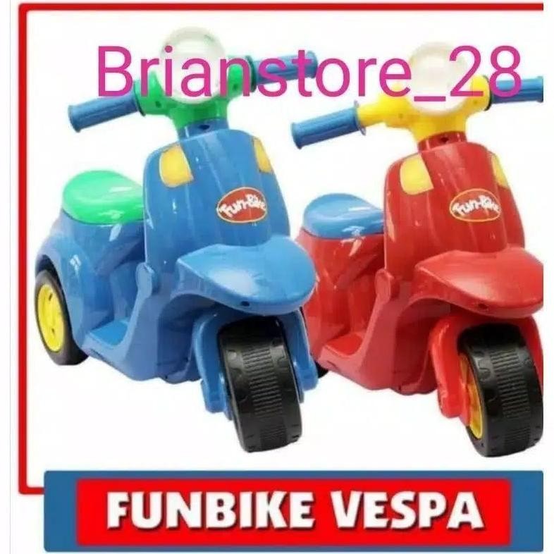 Terlaris Vespa Anak Funbike Tanpa Musik Warna Cerah
