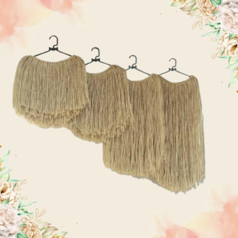 DR322>> Rok rumbai tali rami, Rok rumbai tali goni aksesoris adat papua