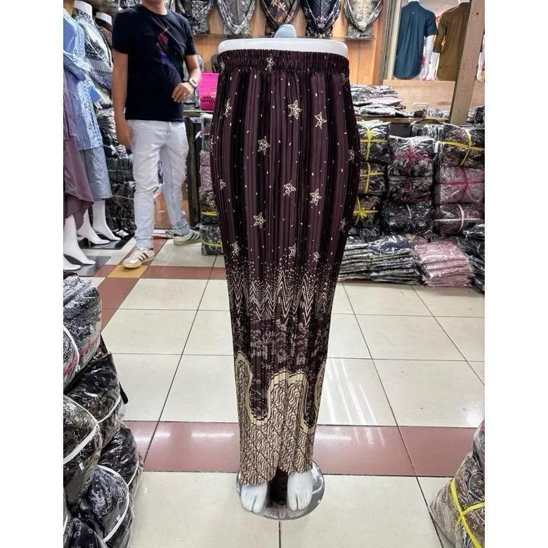 DR221>> rok plisket batik motif terbaru rok bawahan kebaya rok kebaya rok plisket warna burgundy das