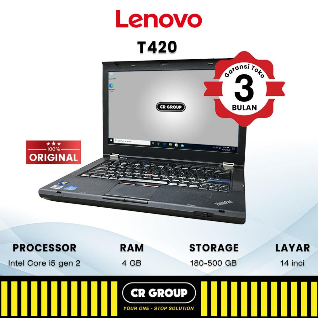 Terlaris [Free Mouse & Mousepad] Laptop Lenovo Thinkpad T410/T420 Intel Core I5 Gen 2 Ram 4Gb Storag