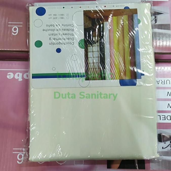 Shower Curtain 200X200 Textile/Shower Curtain Kain 200Cm/ Korden Ivory