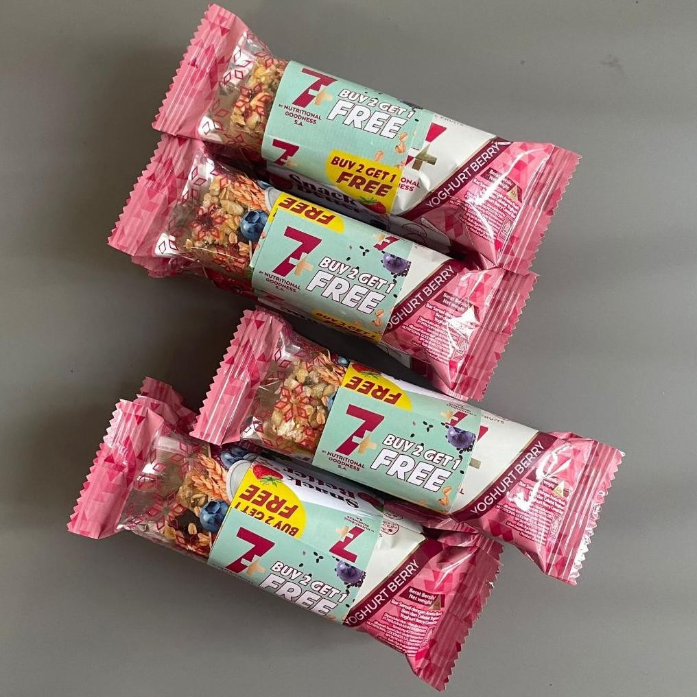 

7+ CEREAL BAR COCOA CHIA / YOGHURT BERRY 22 GRAM BUY2 GET1 FREE / SEREAL BAR Nugi