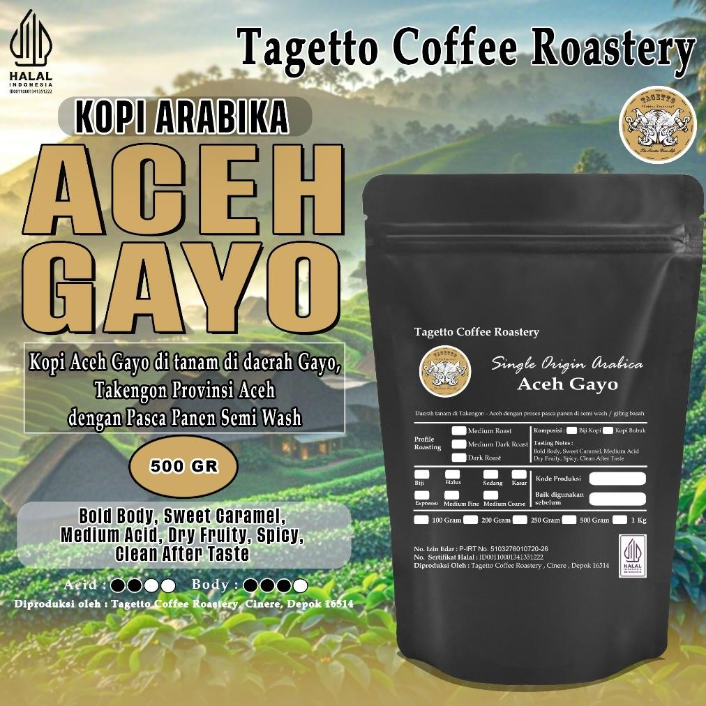

KOPI ARABIKA ACEH GAYO 500GR BIJI / BUBUK | SPECIALTY ARABICA COFFEE Nugi