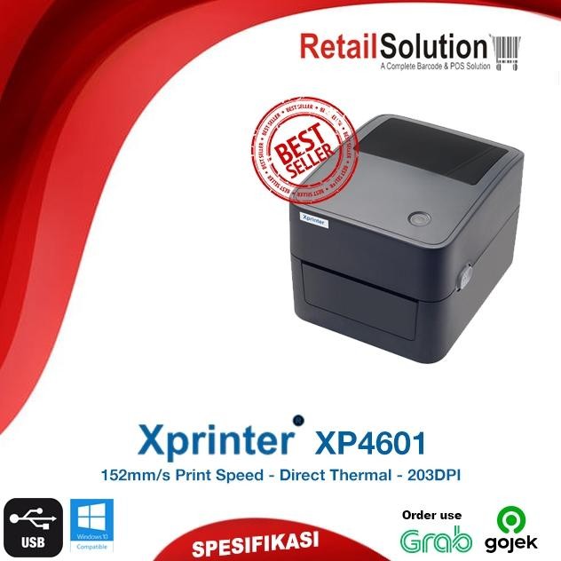 Printer Label Thermal - Xprinter XP4601 D / XP-D4601 / XPD4601 / XP 4601 Nugi