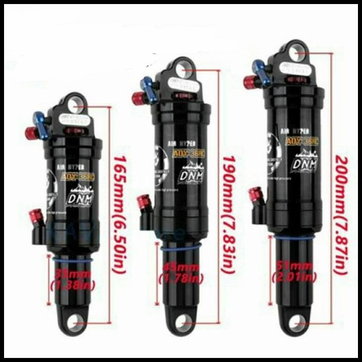 SHOCK BELAKANG SEPEDA DNM SUSPENSI REAR SHOCK MTB ANGIN LOCK REBOUND