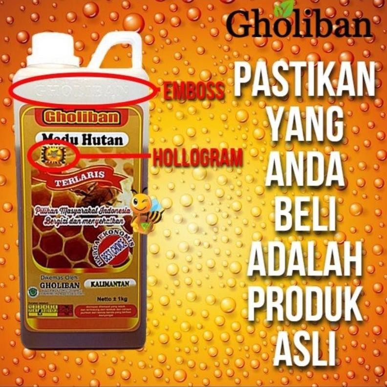 

Madu Hutan Kalimantan gholiban 1 kg(BOTOL EMBOS) Nugi