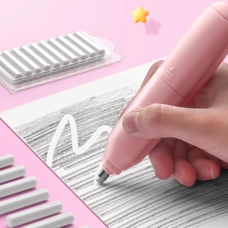 

H-4 Sutang11 In 1 Anak Alat Tulis Electric Stationery Set Elektrik Rautan Penghapus Vacuum Pensil H-4