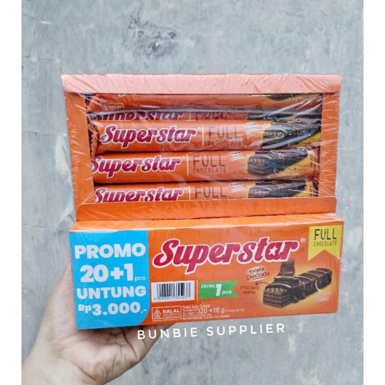 

Promo Wafer Superstar Isi 20pcs (PACK) / Wafer Chocolate Superstar Nugi