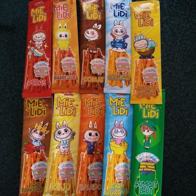 

MIE LIDI KARAKTER ISI 50PCS BERHADIAH VIRAL MURAH ECERAN 1000 BY MO SNACK Nugi
